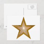 Carte postale Gold Star blanche (Devant / Derrière)