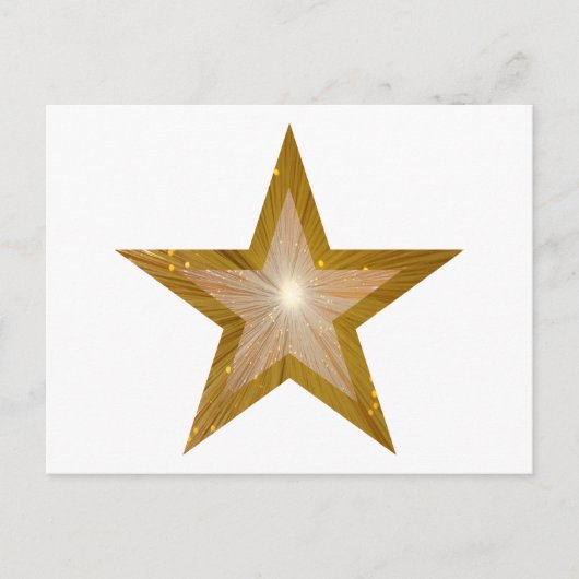 Carte postale Gold Star blanche (Devant)