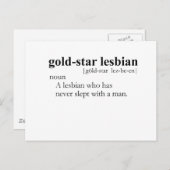 Carte Postale GOLD STAR LESBIAN (définition) (Devant / Derrière)