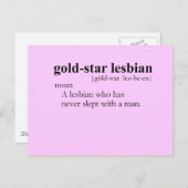 Carte Postale GOLD STAR LESBIAN (définition) (Devant / Derrière)