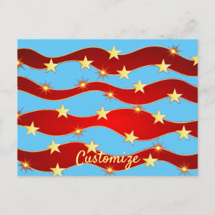 Carte Postale Gold Stars Ciel patriotique Thunder_Cove