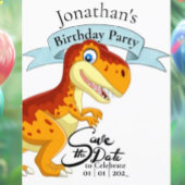 Carte Postale Gold T Rex, Joyeux garçon d'anniversaire