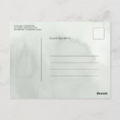 Carte Postale Gold Touch Greenery Romantique Enregistrer la date (Dos)