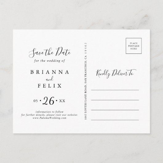 Carte Postale Gold Tropical Foliage horizontal Enregistrer la da (Dos)