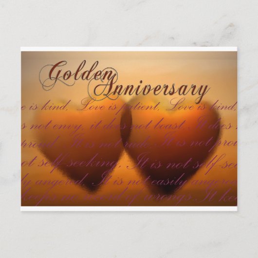 Carte Postale Golden 50 ans anniversary (Devant)