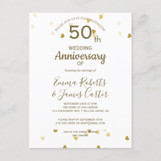 Carte postale Golden 50th Anniversary