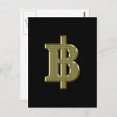 Carte Postale GOLDEN BAHT SIGNER ฿ devises thaïlandaises ฿ (Devant / Derrière)