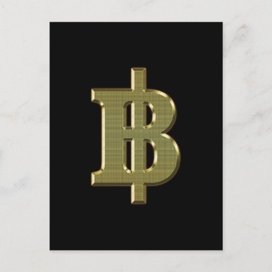 Carte Postale GOLDEN BAHT SIGNER ฿ devises thaïlandaises ฿ (Devant)