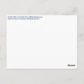 Carte postale Golden Blue Angel (Dos)