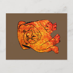 Carte postale Golden Bulldog Art