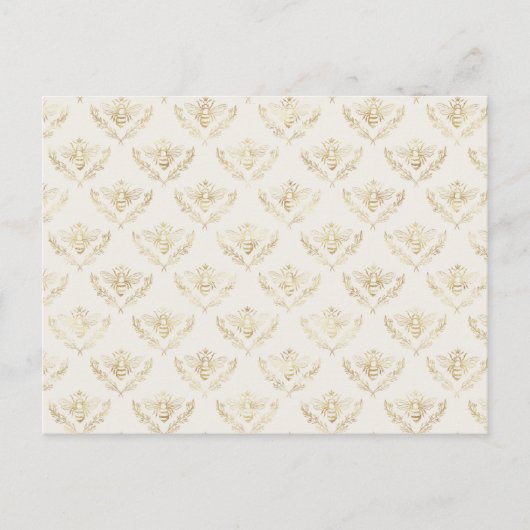 Carte Postale Golden Bumble Bee Motif (Devant)
