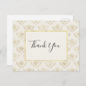 Carte Postale Golden Bumble Bee Motif Merci (Devant / Derrière)