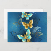 Carte Postale Golden butterflies (Devant / Derrière)