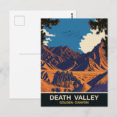 Carte Postale Golden Canyon, Death Valley CA, Voyage (Devant / Derrière)