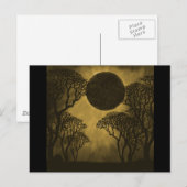 Carte postale Golden Dark Forest Eclipse (Devant / Derrière)