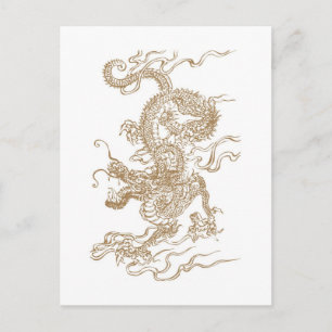 Carte Postale Golden Dragon