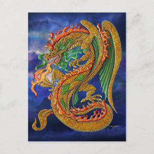 Carte Postale Golden Dragon
