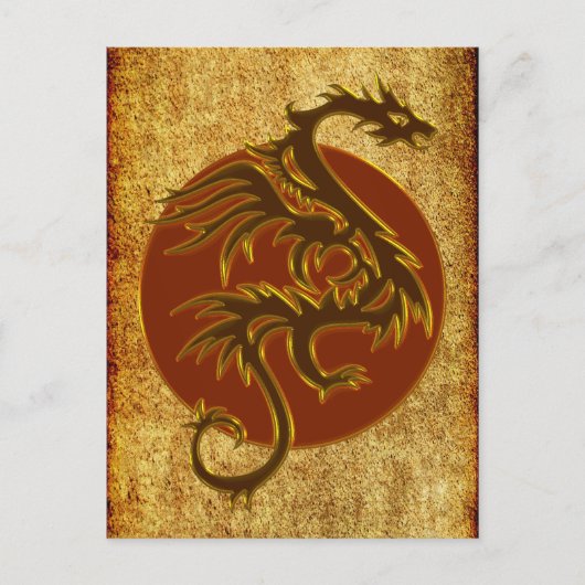 Carte Postale Golden Dragon Sun | style ancien (Devant)