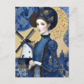 Carte Postale Golden Dutch Woman Landscape (Devant)