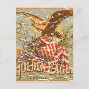 Carte Postale Golden Eagle Tobacco 1900 - en détresse