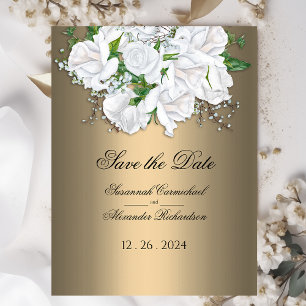 Carte Postale Golden Elegance et White Briquet Date d'enregistre