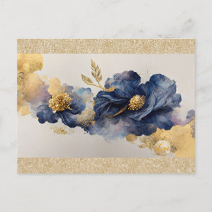 Carte postale Golden Elegant Flower