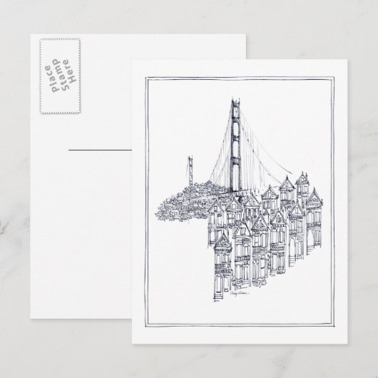 Carte Postale Golden Gate (Devant / Derrière)