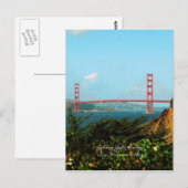 Carte postale Golden Gate Bridge (Devant / Derrière)