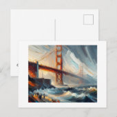 Carte Postale Golden Gate Bridge, (Devant / Derrière)