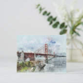 Carte postale Golden Gate Bridge (Debout devant)