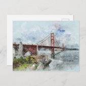 Carte postale Golden Gate Bridge (Devant / Derrière)