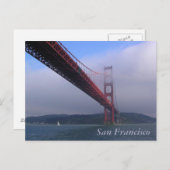 Carte Postale Golden Gate Bridge à San Francisco, CA (Devant / Derrière)