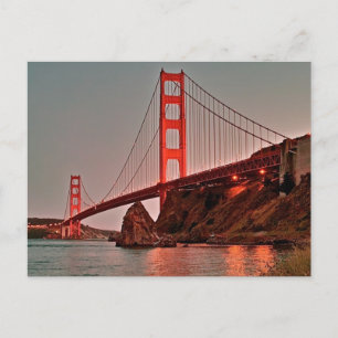 Carte Postale Golden Gate Bridge à Sun Down