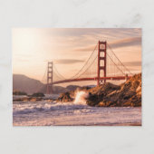 Carte Postale Golden gate bridge de plage de Baker (Devant)
