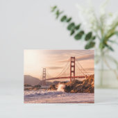 Carte Postale Golden gate bridge de plage de Baker (Debout devant)
