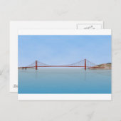 Carte Postale Golden Gate Bridge : modèle 3D : (Devant / Derrière)
