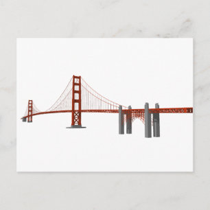 Carte Postale Golden Gate Bridge : Modèle 3D :