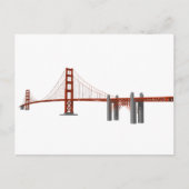 Carte Postale Golden Gate Bridge : modèle 3D : (Devant)