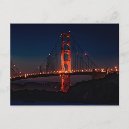 Carte Postale Golden Gate Bridge Night Sky (Devant)