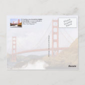 Carte Postale Golden Gate Bridge, San Francisco, Californie (Dos)