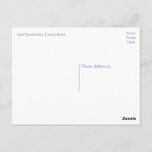 Carte Postale Golden Gate Bridge, San Francisco Californie USA (Dos)