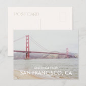Carte Postale Golden Gate Bridge San Francisco Greeting Card (Devant / Derrière)