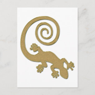 Carte Postale Golden Gecko faites votre propre arrière - plan