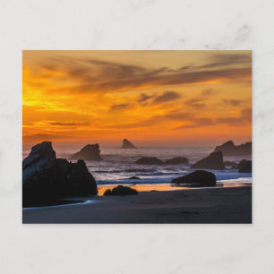 Carte Postale Golden Harris Beach Sunset - Oregon