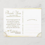 Carte Postale Golden Holiday Coeur photo Sympathy PostCard de re (Dos)