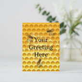 Carte Postale Golden Honeycomb & Honeybees Custom (Debout devant)