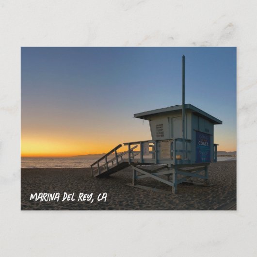 Carte Postale Golden Hour Sunset - Marina Del Rey, CA (Devant)