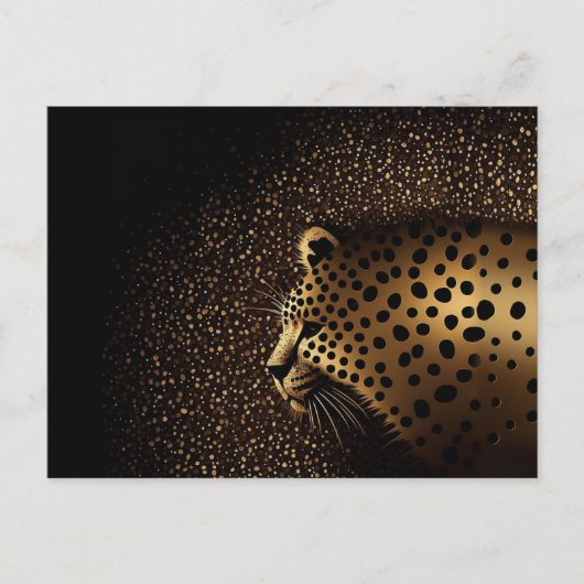 Carte Postale Golden Jaguar Motif (Devant)