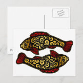Carte Postale Golden Koi (Devant / Derrière)