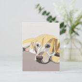 Carte Postale Golden Labrador (Debout devant)